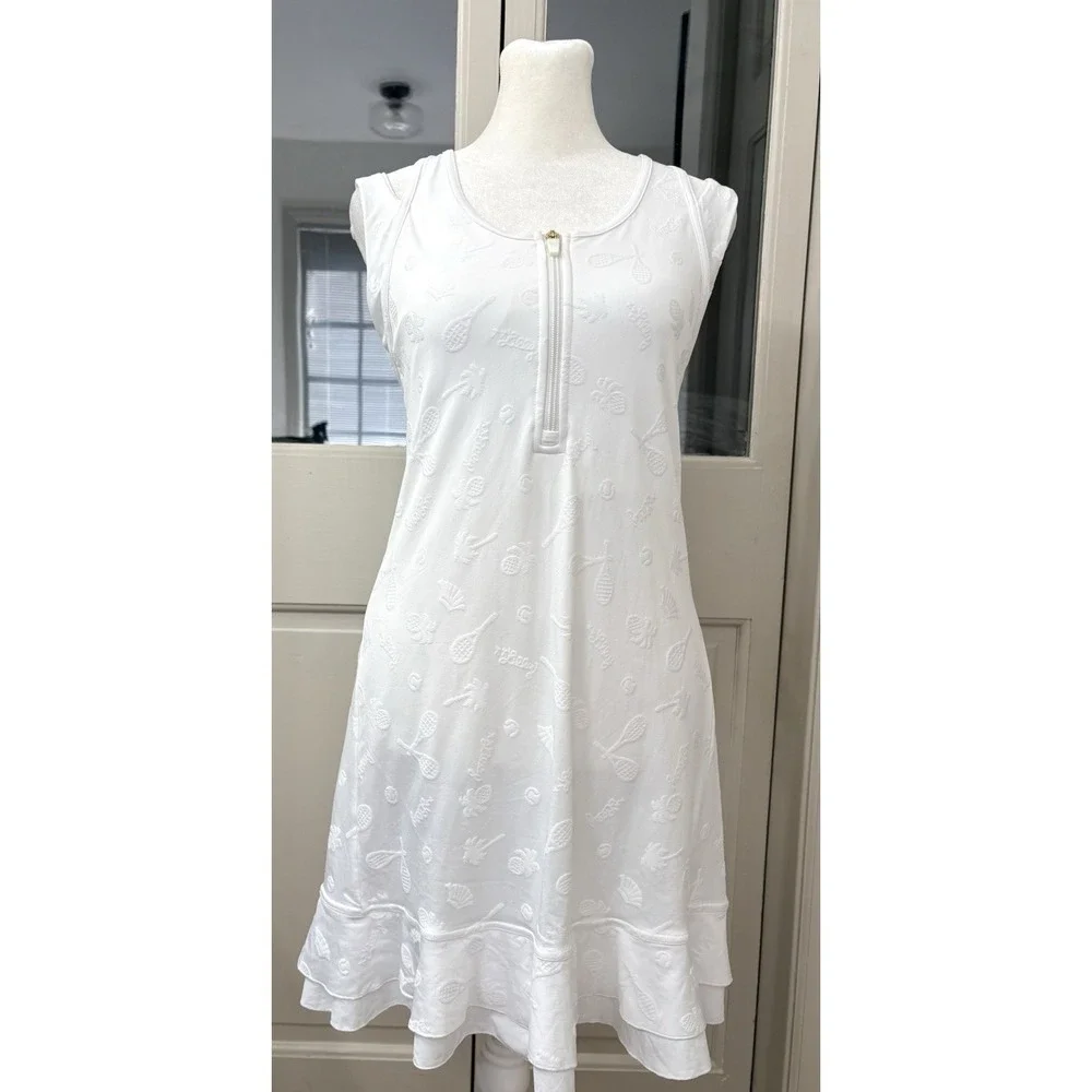 Lilly Pulitzer Delphina Tennis Dress Size Xl Perfect Match Jacquard Built In Bra